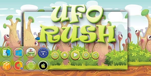 UFO Rush 2 Game Template - CodeCanyon Item for Sale