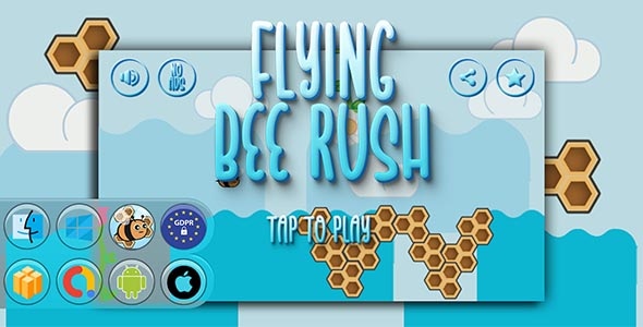 Flying Bee Rush Game Template - CodeCanyon Item for Sale