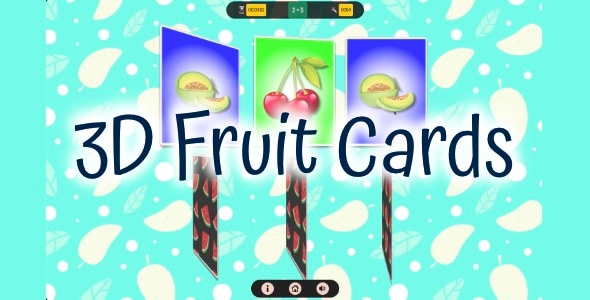 3D Fruit Cards - Cross Platform Memory Game - CodeCanyon Item for Sale