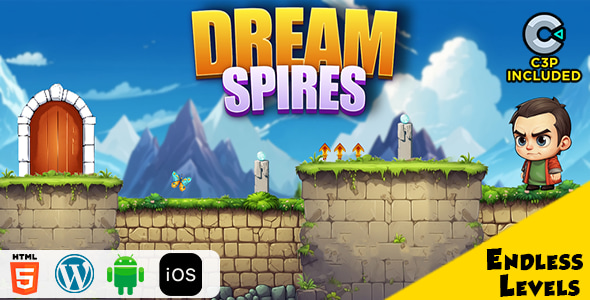 Dream Spires HTML5 Construct 3 Game - CodeCanyon Item for Sale
