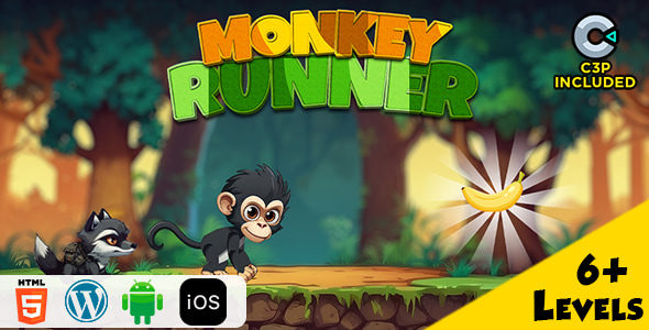 Monkey Runner HTML5 Construct 3 Game - CodeCanyon Item for Sale