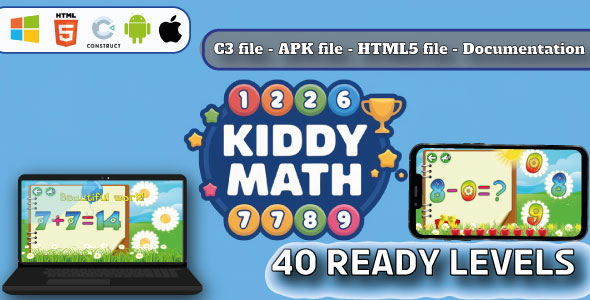 Kiddy Math - Educational Game - HTML5, Construct 3 - CodeCanyon Item for Sale