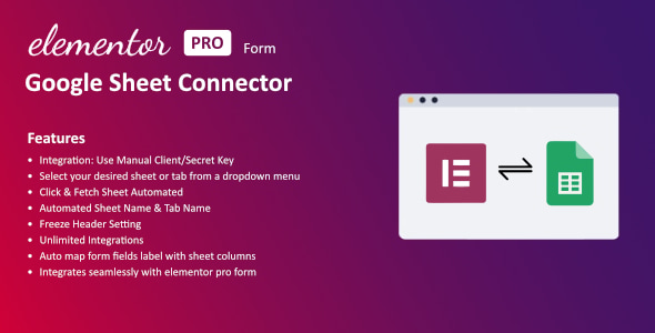 Google Sheet Connector For Elementor Forms - CodeCanyon Item for Sale