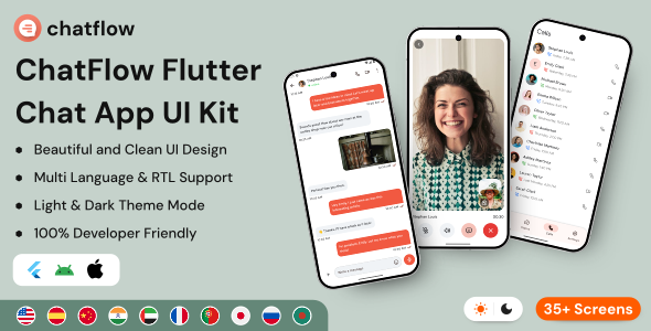 ChatFlow - Flutter Chat App UI Kit by devcraftify | CodeCanyon
