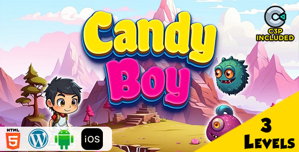 Candy Boy HTML5 Construct 3 Game - CodeCanyon Item for Sale