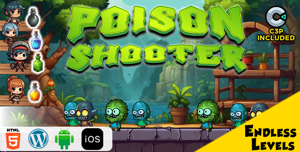 Poison Shooter HTML5 Construct 3 Game - CodeCanyon Item for Sale