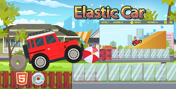 Elastic Car - HTML5 Game - Construct 3 - CodeCanyon Item for Sale