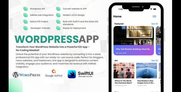 Blogs, News, Recipe iOS App – No Coding Needed! -Using WordPress API - CodeCanyon Item for Sale