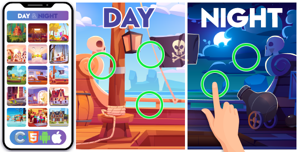 Day And Night - HTML5 Game,Construct 3 - CodeCanyon Item for Sale