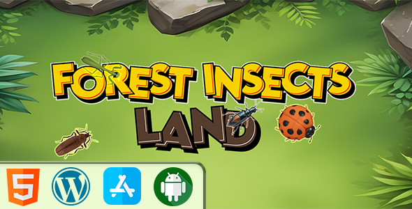 Forest Insects Land - HTML5 Construct3 Game - CodeCanyon Item for Sale