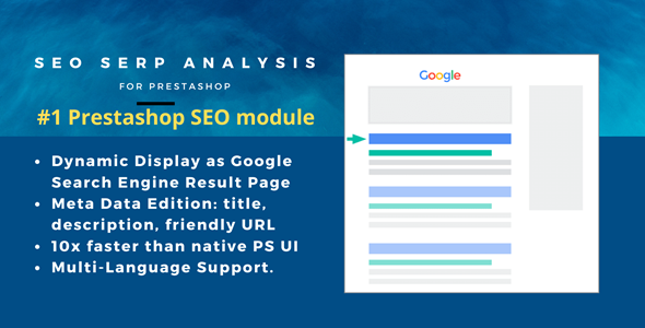 Prestashop SEO module SERP Analysis - CodeCanyon Item for Sale