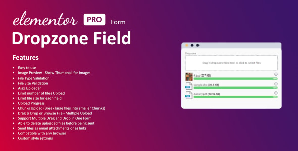 Dropzone Field For Elementor Form - CodeCanyon Item for Sale