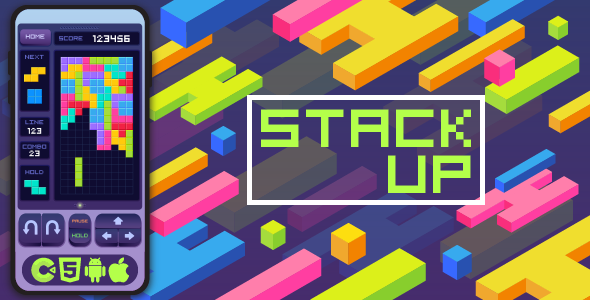 Stack Up - Reverse Block - Game HTML5, Construct 3 - CodeCanyon Item for Sale