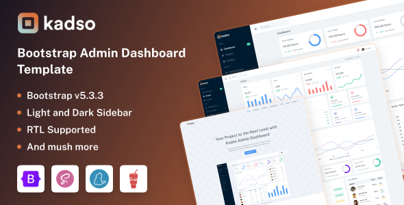 Kadso - Responsive Bootstrap 5 Admin UI Kit - CodeCanyon Item for Sale