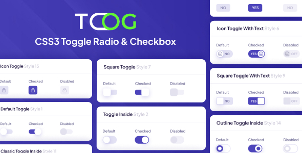 Toog - CSS3 Toggle Radio & Checkbox - CodeCanyon Item for Sale