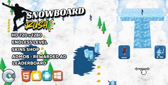Snowboard Rush (Construct 3 | HTML5) - CodeCanyon Item for Sale