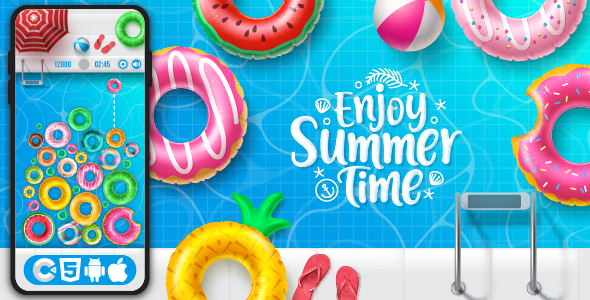 Pool Party - HTML5 Game, Construct 3 - CodeCanyon Item for Sale