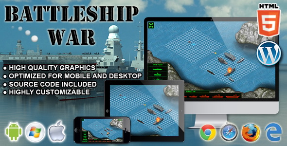 Battleship War - HTML5 Skill Game - CodeCanyon Item for Sale