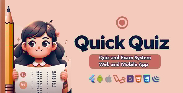 Quick Quiz – Quiz and Exam System Web and Mobile App - CodeCanyon Item for Sale