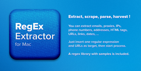RegEx Extractor for Mac - CodeCanyon Item for Sale