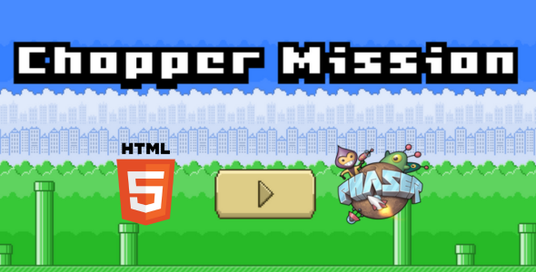 Chopper Mission - HTML5 Game - Phaser JS - CodeCanyon Item for Sale
