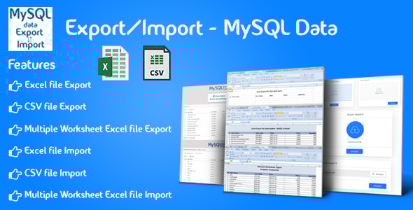 Export/Import - MySQL Data - CodeCanyon Item for Sale