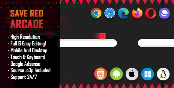Save Red - HTML5 Game (Construct 3 / c3p) - CodeCanyon Item for Sale