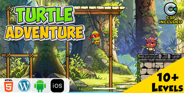 Turtle Adventure HTML5 Construct 3 Game - CodeCanyon Item for Sale