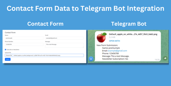 Contact Form Data to Telegram Bot Integration - CodeCanyon Item for Sale