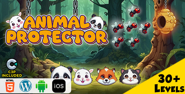 Animal Protector HTML5 Construct 3 Game - CodeCanyon Item for Sale