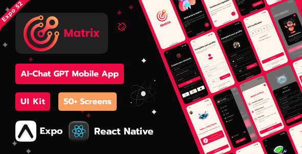 Matrix – AI Chatbot App | GPT-Powered React Native Template - CodeCanyon Item for Sale