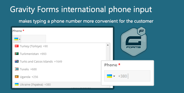 Gravity Forms international phone input - CodeCanyon Item for Sale