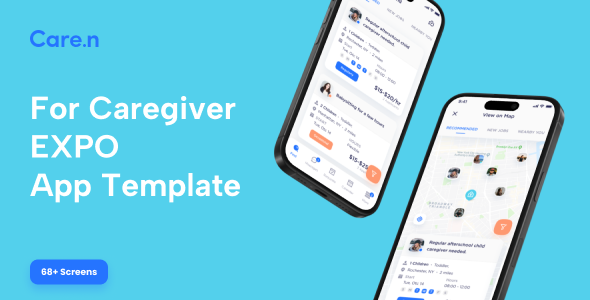 Caregiver – React Native Expo App Template - CodeCanyon Item for Sale