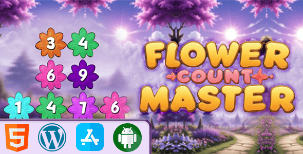 Flower Count Master - HTML5 Construct3 Game - CodeCanyon Item for Sale