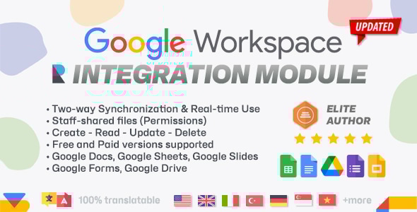 Google Workspace Integration module for Perfex CRM - Google Drive, Sheets, Docs, Forms & Slides - CodeCanyon Item for Sale