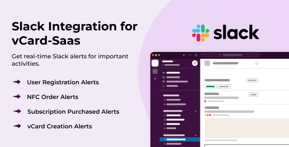 Infy vCard SaaS – Slack Integration Add on - CodeCanyon Item for Sale