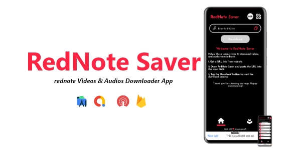 RedNote Saver - rednote Videos & Audios Downloader | ADMOB, FIREBASE, ONESIGNAL - CodeCanyon Item for Sale
