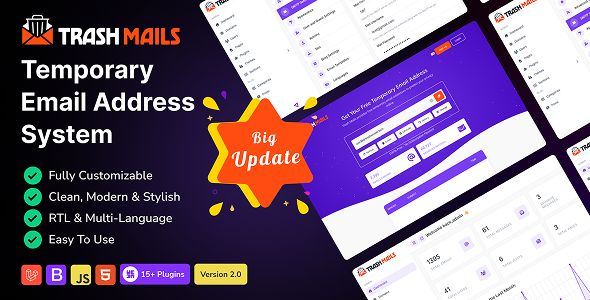 Trash Mails - Temporary Email Address System - CodeCanyon Item for Sale