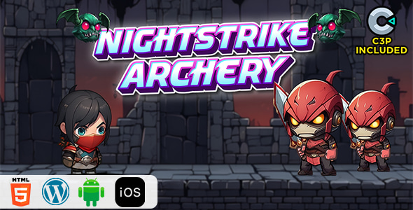 Nightstrike Archery HTML5 Construct 3 Game - CodeCanyon Item for Sale