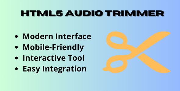 HTML5 Audio Trimmer - Modern Browser-Based Audio Editing Solution - CodeCanyon Item for Sale