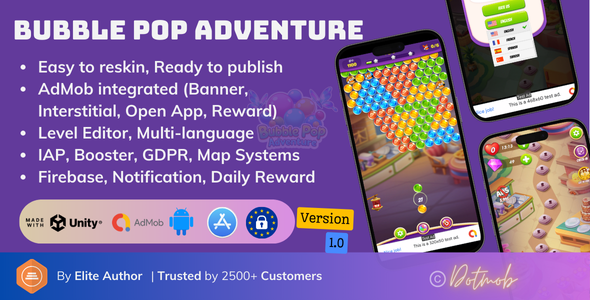 Bubble Pop Adventure - Complete Unity Game - CodeCanyon Item for Sale
