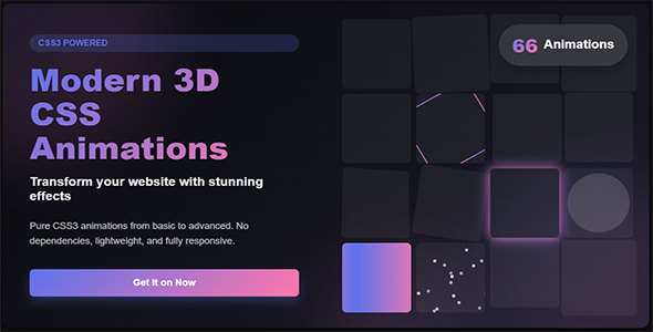 Modern CSS 3D Animation Library 2025 – 66+ GPU-Accelerated Effects | No JavaScript, Lightweight & Re - CodeCanyon Item for Sale