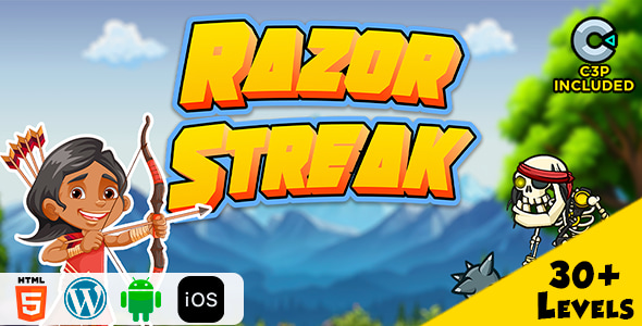 Razor Streak HTML5 Construct 3 Game - CodeCanyon Item for Sale