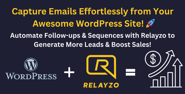 Relayzo Email Capture - Email + Custom Field Capture for WordPress - CodeCanyon Item for Sale
