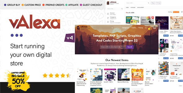 Valexa PHP Script For Selling Digital Products And Digital Downloads - CodeCanyon Item for Sale