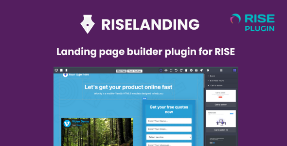 RiseLanding – LandingPage builder for RiseCRM - CodeCanyon Item for Sale