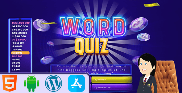 Word Quiz Game - HTML5 Construct3 Game - CodeCanyon Item for Sale