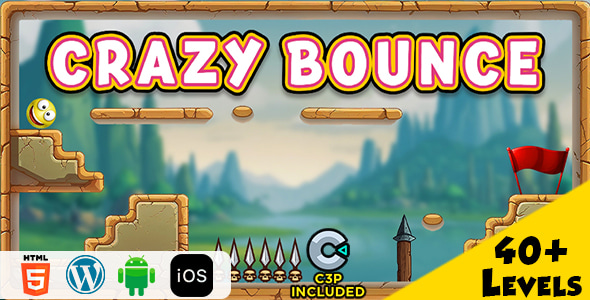 Crazy Bounce HTML5 Construct 3 Game - CodeCanyon Item for Sale