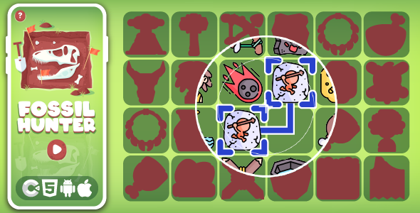 Fossil Hunter - Onet Miner HTML5 Game, Construct 3 - CodeCanyon Item for Sale