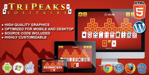 Tripeaks Solitaire - HTML5 Solitaire Game - CodeCanyon Item for Sale